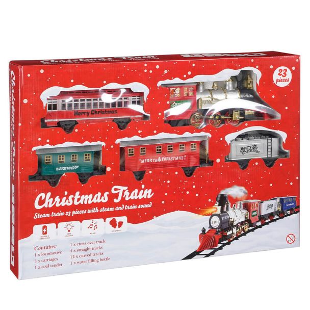 Weihnachtszug (23-teilig und batteriebetrieben)