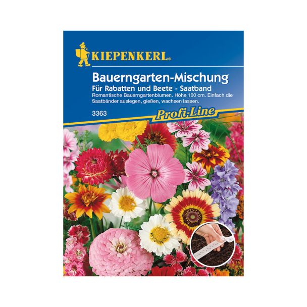 Bauerngarten-Mischung 'Für Rabatten und Beete' (Saatband)