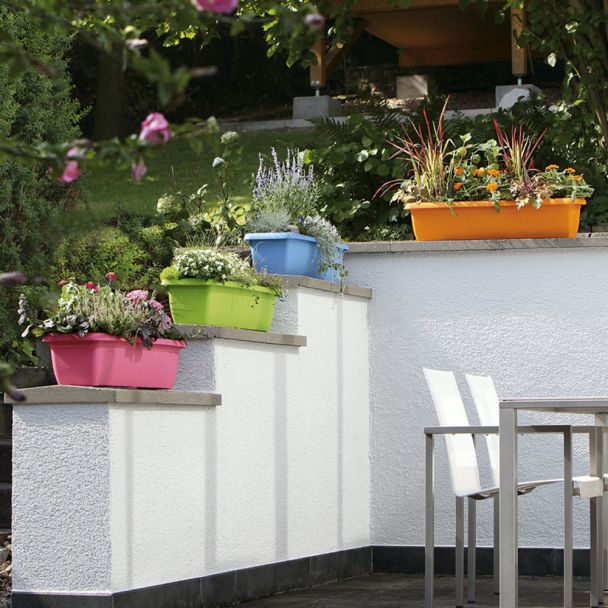 Designer Blumenkasten 'Aqua Andalucia', pink