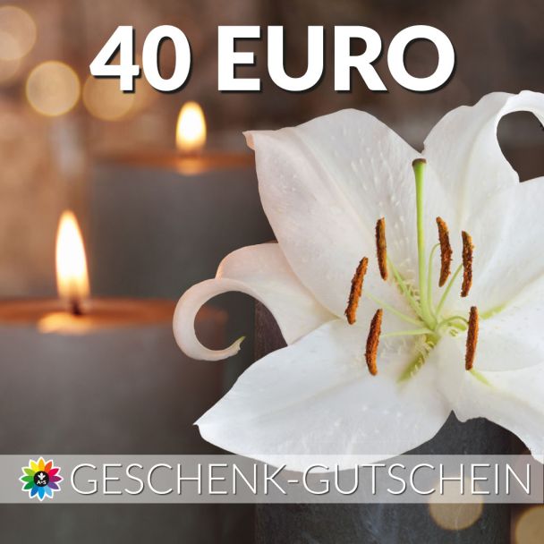 Geschenk-Gutschein, Wert 40 Euro Kerze