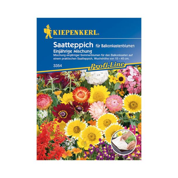 Balkonkastenblumen 'Einjährige Mischung' (Saatteppich)