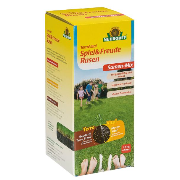 TerraVital® 'Spiel&Freude Rasen' Samen-Mix 1,5 kg (1 kg / € 16,66)