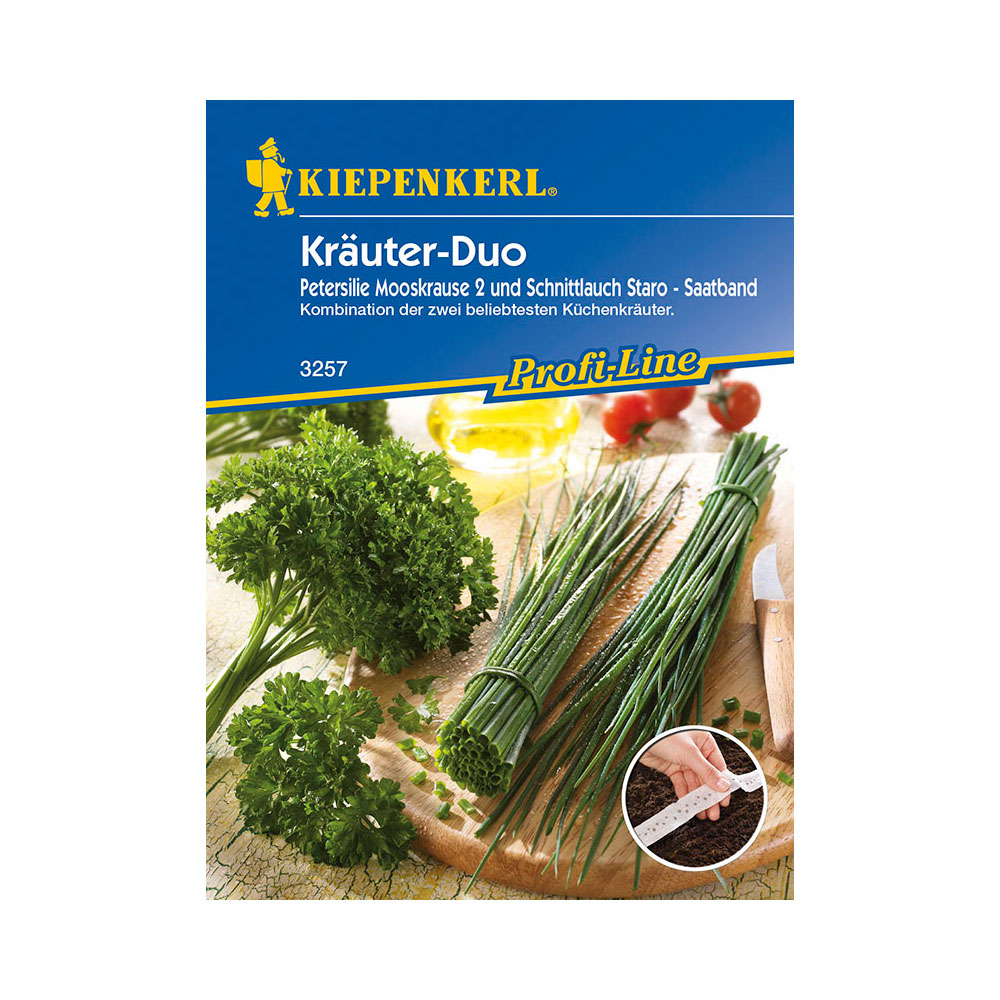 KräuterDuo 'Petersilie und Schnittlauch' (Saatband) Petersilie