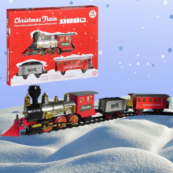 Weihnachtszug (14-teilig und batteriebetrieben)