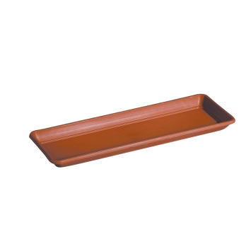 Untersetzer für Blumenkasten Cassetta Day R, 80cm, Terracotta