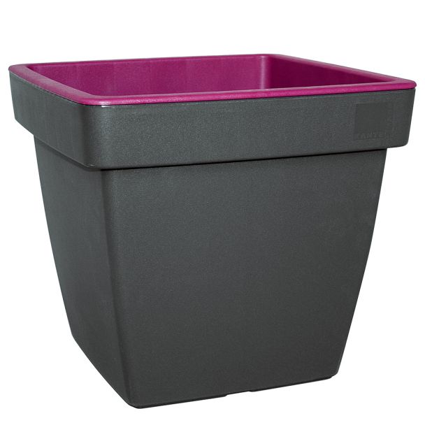'E&K' Pflanztopf, anthrazit-purple