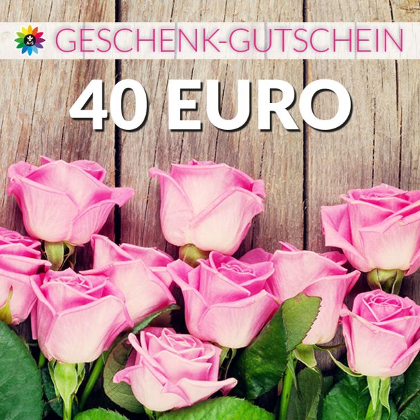 Geschenk-Gutschein, Wert 40 Euro Rosen