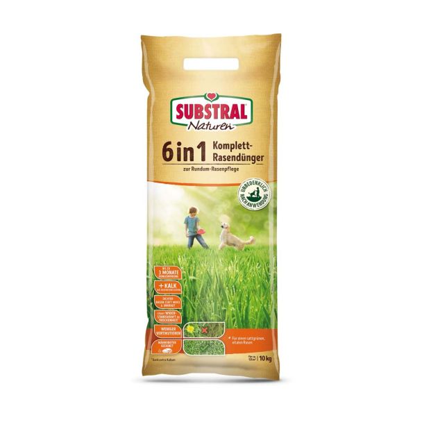 SUBSTRAL® - NATUREN 6 in 1 Komplett-Rasendünger, 10 kg (1 kg = € 2,80)