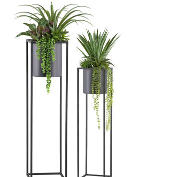 Kunstpflanzen Sukkulenten Arrangement auf Metallständer