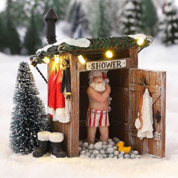 Nackter Weihnachtsmann (batteriebetrieben)
