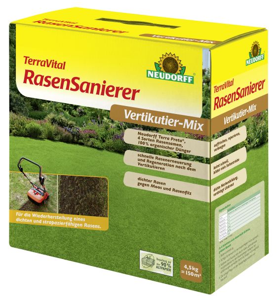 Neudorff TerraVital Rasensanierer Vertikutier-Mix, 4,5 kg (100 g / € 0,71)