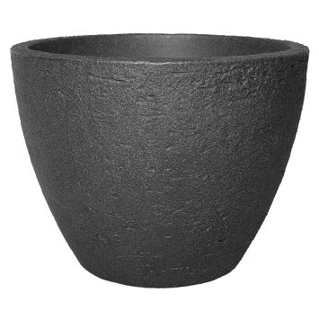 Topf 'Stone' in Anthrazit, 50 cm Ø