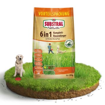 SUBSTRAL® - NATUREN 6 in 1 Komplett-Rasendünger, 10 kg (1 kg / € 3,50)