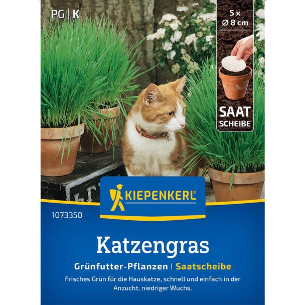 Katzengrassamen Frischgrün Mischung, Saatscheibe