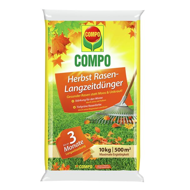COMPO Herbst Rasen-Dünger 10 kg für 500qm (1 kg = € 3,00)
