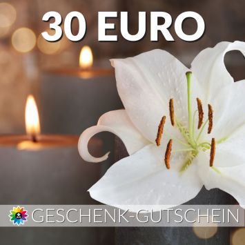 Geschenk-Gutschein, Wert 30 Euro Kerze