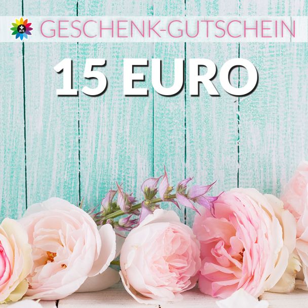 Geschenk-Gutschein, Wert 15 Euro Pfingstrosen