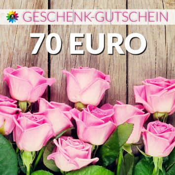 Geschenk-Gutschein, Wert 70 Euro Rosen