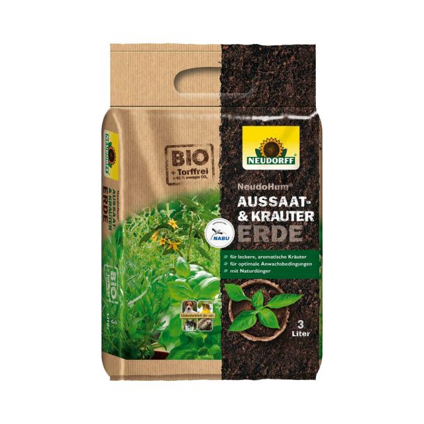 NeudoHum® 'Aussaat- & Kräuter-Erde' 3 Liter (1 L / € 1,67)