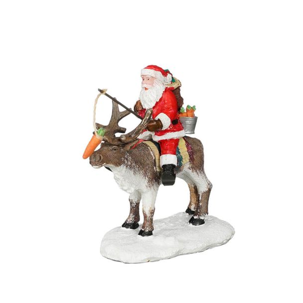 Rentier mit Weihnachtsmann