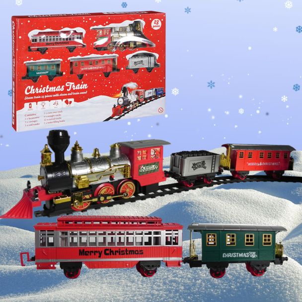 Weihnachtszug (23-teilig und batteriebetrieben)