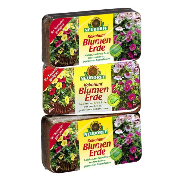 Kokohum® Blumenerde, 3 Briketts