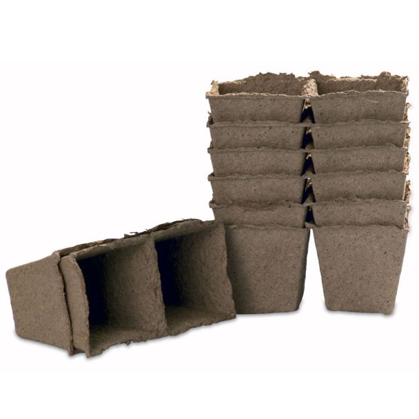 Anzuchttöpfe, 8 cm, quadratisch, 16 Stück