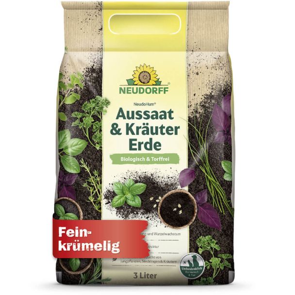 NeudoHum® 'Aussaat- & Kräuter-Erde' 3 Liter (1 L / € 1,66)