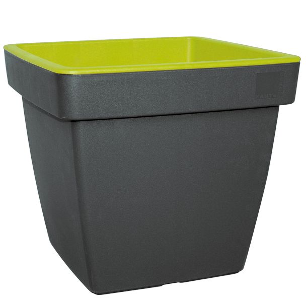 'E&K' Pflanztopf, anthrazit-mintgrün
