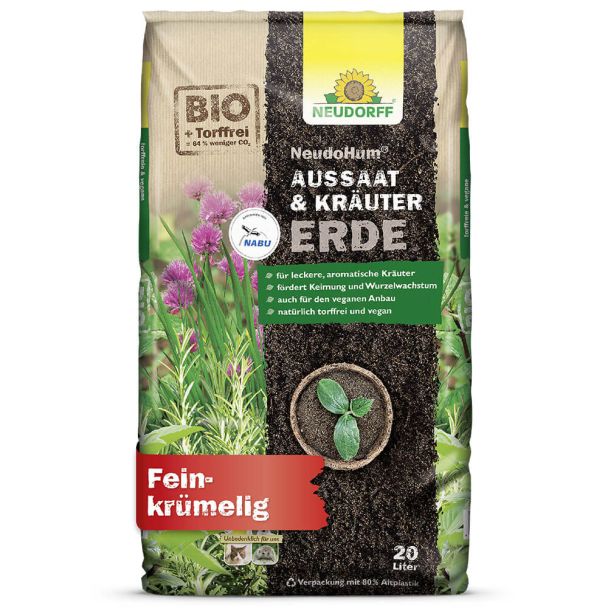 NeudoHum Aussaat-u.Kräutererde, 20 Liter (1 L / € 0,50)
