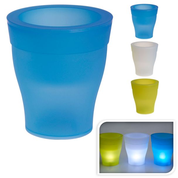Blumentopf mit LED-Beleuchtung, weiß
